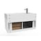 Castello Usa Amazon 36" Wall Mounted White Vanity With White Top And Brushed Nickel Handles CB-MC-36W-BN-2056L-WH - alternate 7